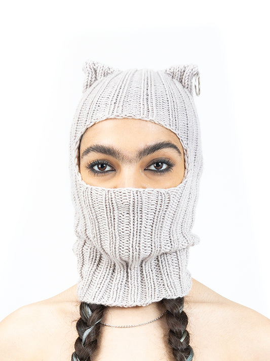 Beige Kitten Balaclava