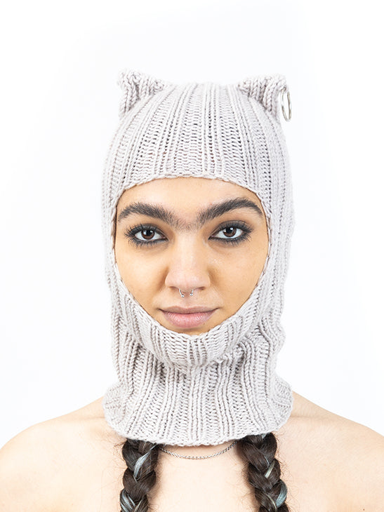 Beige Kitten Balaclava